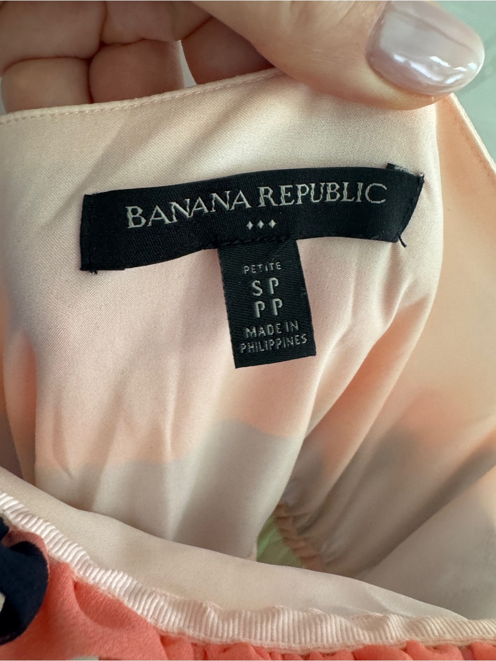 🛍️ Banana Republic Multi-Colour Geometric Pattern Spaghetti-Strap Dress - Picture 4 of 4
